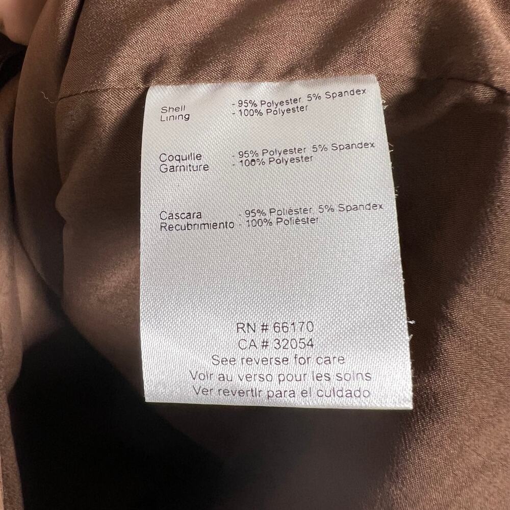 Anthropologie Nikita Mhaisalkar Off-The-Shoulder Bubble Brown Mini Dress Size L - Picture 14 of 14